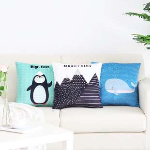 卡通毛绒抱枕沙发靠垫套子床头靠背汽车护腰靠垫抱枕套子不含芯