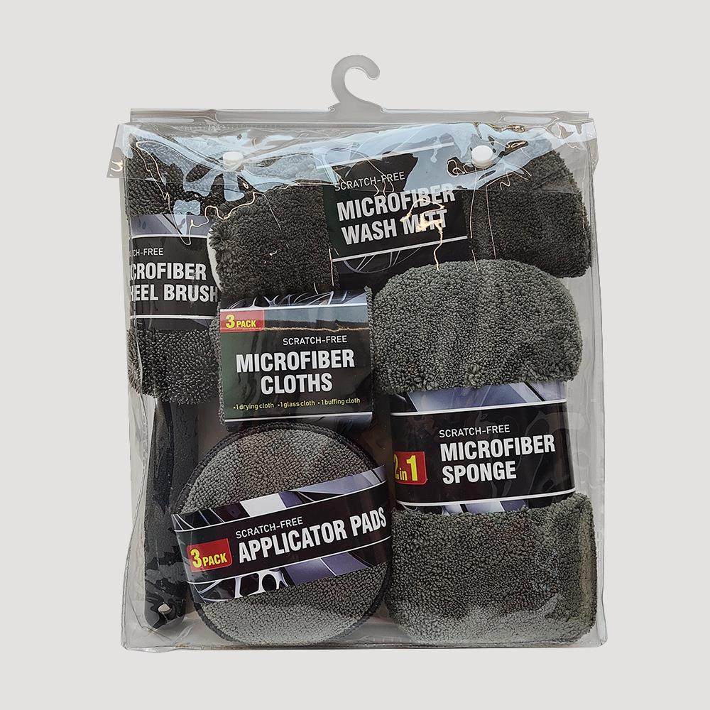 洗车清洁礼品9件套装 洗车用品工具洗车毛巾海绵打蜡饼轮毂刷