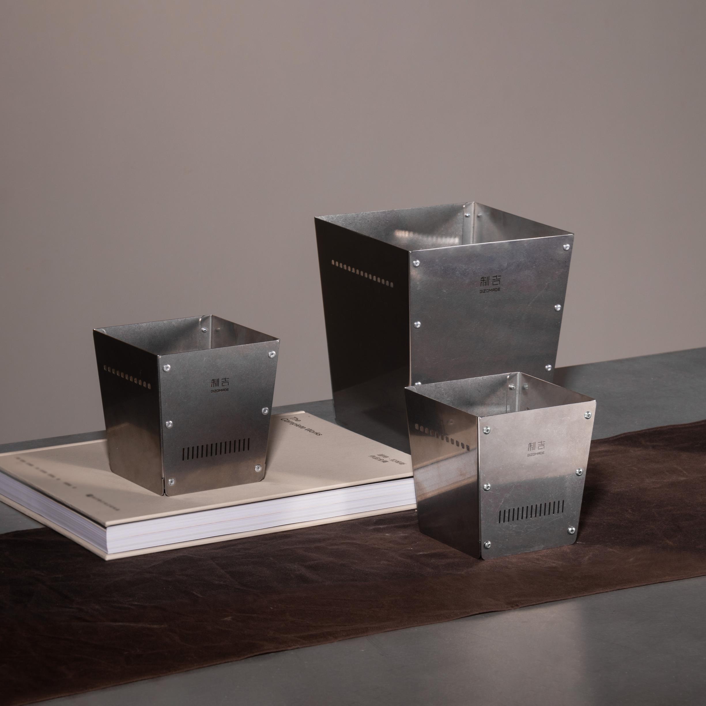 新疆包邮介质花盆 不锈钢全金属设计感易打理不生锈破碎 制吉家居