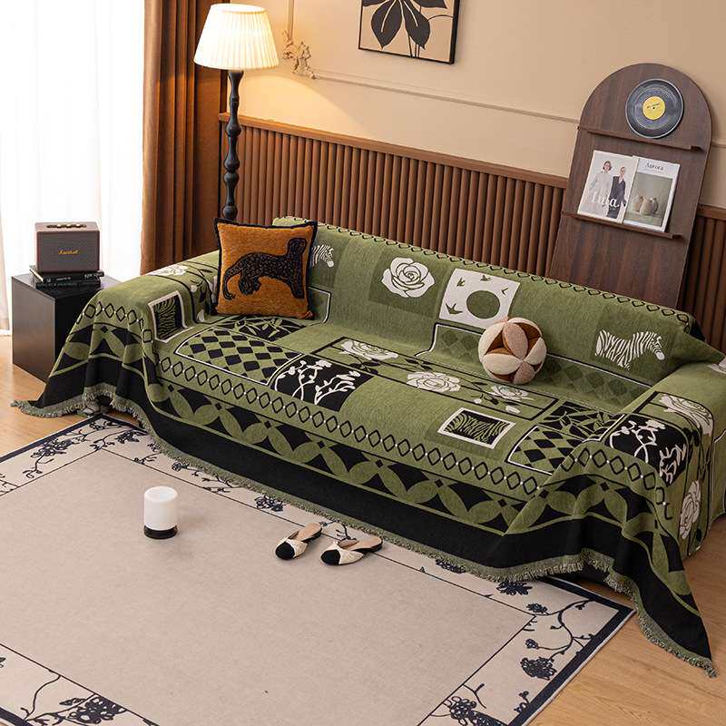 雪尼尔沙发盖布2026新款四季通用轻奢高级感防猫抓防滑沙发巾套罩