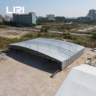 新款工业大跨度物流大型仓库电动伸缩篷可移动推拉棚篮球场帐篷