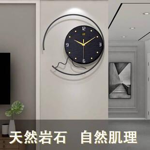轻奢挂钟客厅家用钟表现代简约时钟创意艺术装 挂墙静音 饰挂式 时尚