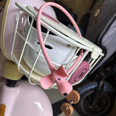 锁雅迪饼干配饰电动车车筐小狗元宇宙pro锁爱玛自行车篮防盗通用