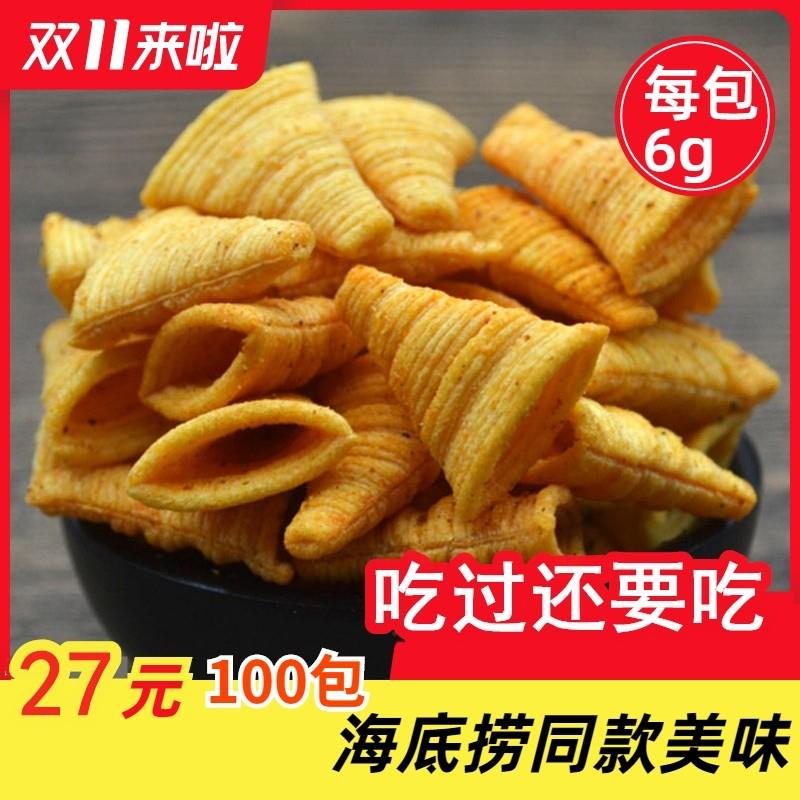 新货同款小零食虎牙脆尖角脆锅巴休闲妙脆角KTV火锅餐前小包