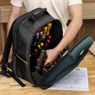 电工专用 常胜客工具背包男双肩工具包多功能维修帆布耐用便携安装