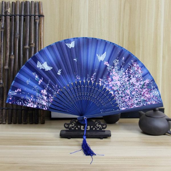 杭州王星记扇子女式折扇中国风古典小绢扇丝绸女扇古风扇子礼品扇
