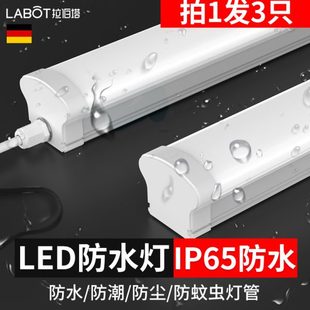 罩單40防潮雙長(zhǎng)條燈管防水60帶全套燈具日光燈管支架WWLED三防燈