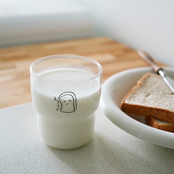 早上好商店原创|吐司问候 耐高温玻璃杯咖啡杯牛奶杯水杯可进微波