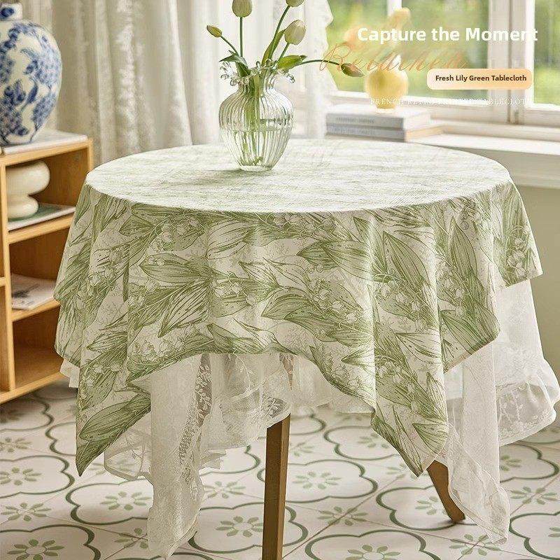 圆桌桌布法式覆古餐桌垫小清新田园风格床头柜套布高端客厅咖啡桌,居家布艺,桌布,淘宝优惠券,粉丝福利购,淘宝优惠卷