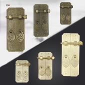 中式 彷古纯黄铜拉手覆古刻花直条把手衣橱书柜门红实木家俱铜配件