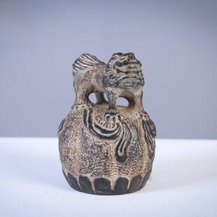 青石彷古雕刻狮子石权秤砣官称案头摆件居家摆设覆古陈设石雕怀旧