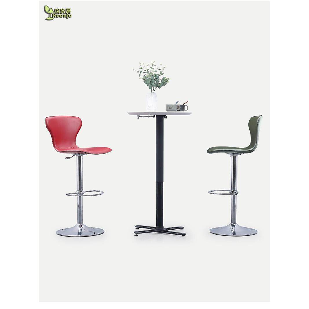 时尚简约轻奢升降转动皮酒吧椅餐椅高脚桌椅会客接待前台椅子B368