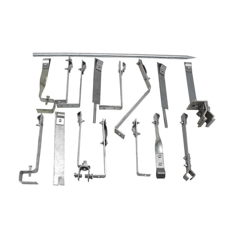 L型直角避雷卡扁铁防雷卡子彩钢瓦固定防雷卡防雷支架避雷带支架