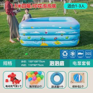婴儿童充气游泳池家用宝宝洗澡桶大人可折叠小孩户外超大号戏新款