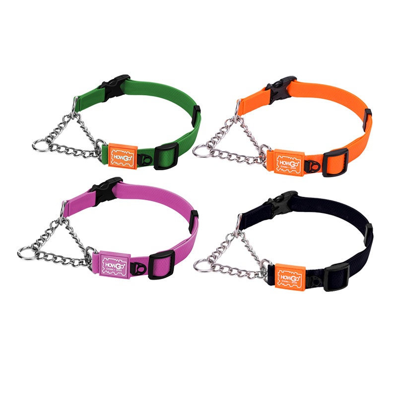 howgo宠物防污半p链项圈大中小型犬定制脖圈狗牌饰品牵引狗狗引绳