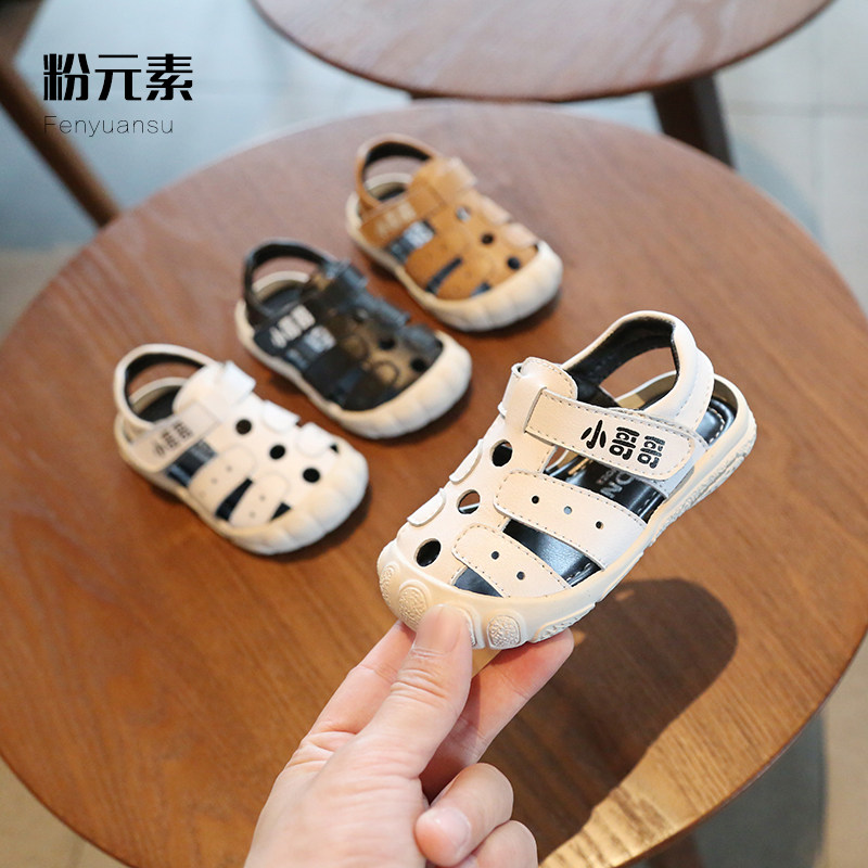 夏季宝宝凉鞋0-1一岁女婴儿鞋6-12个月男小童包头防踢软底学步鞋2