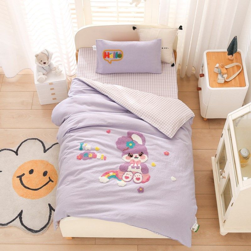 幼儿园被子三件套纯棉宝宝入园被褥午睡被套六件套儿童床上用品