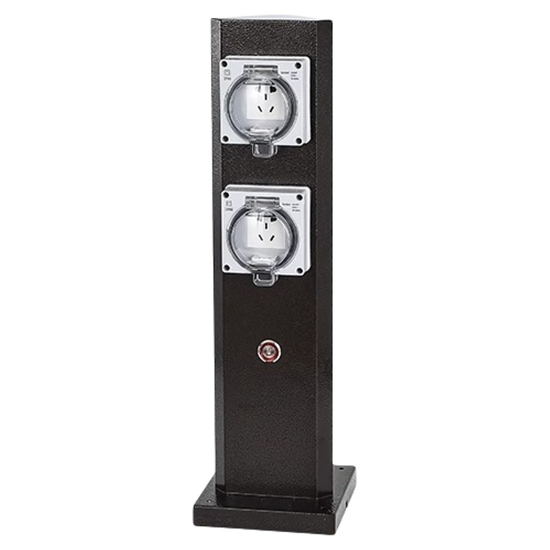 不锈钢户外防水插座柱 新能源电动车充电桩 别墅景观草坪立柱插座