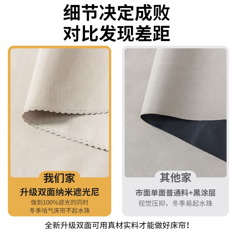 学生宿舍床帘寝室遮光窗帘全包蚊帐一体式上下铺遮挡帘无涂层