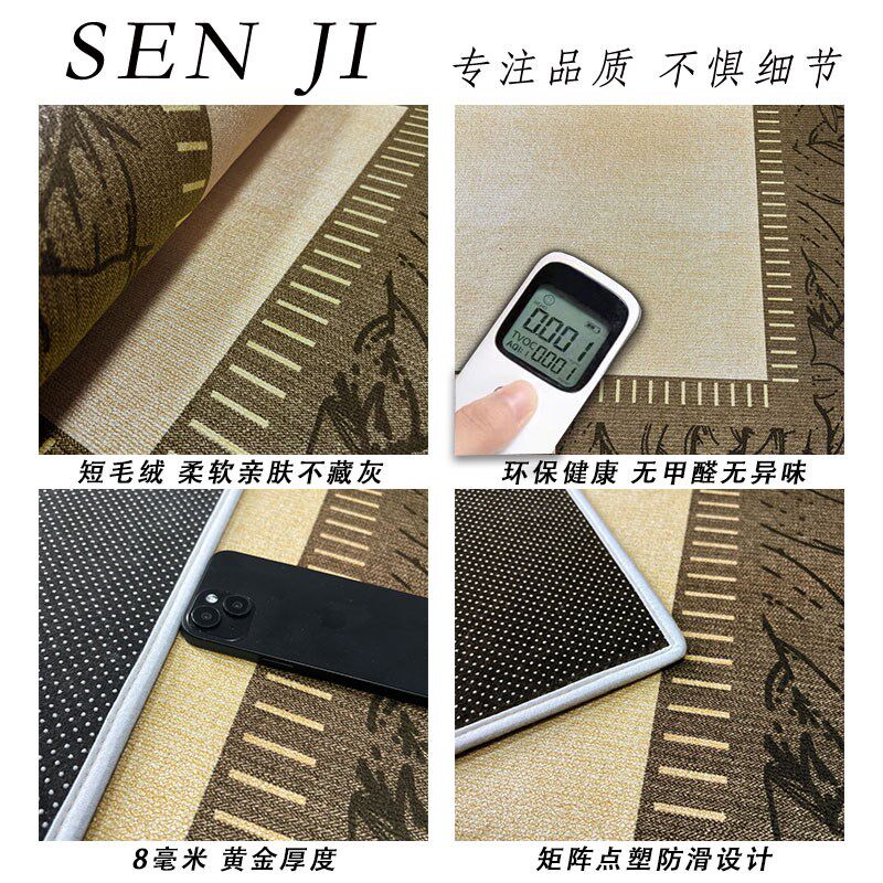 中古风入户地垫玄关地毯新款门口防滑脚垫家用客厅沙发垫耐磨耐脏