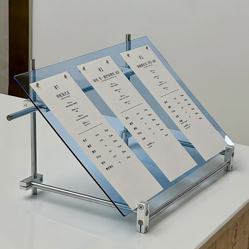 也平凡不锈钢咖啡奶茶菜单展示牌亚克力磁吸桌面立牌价目表广告架