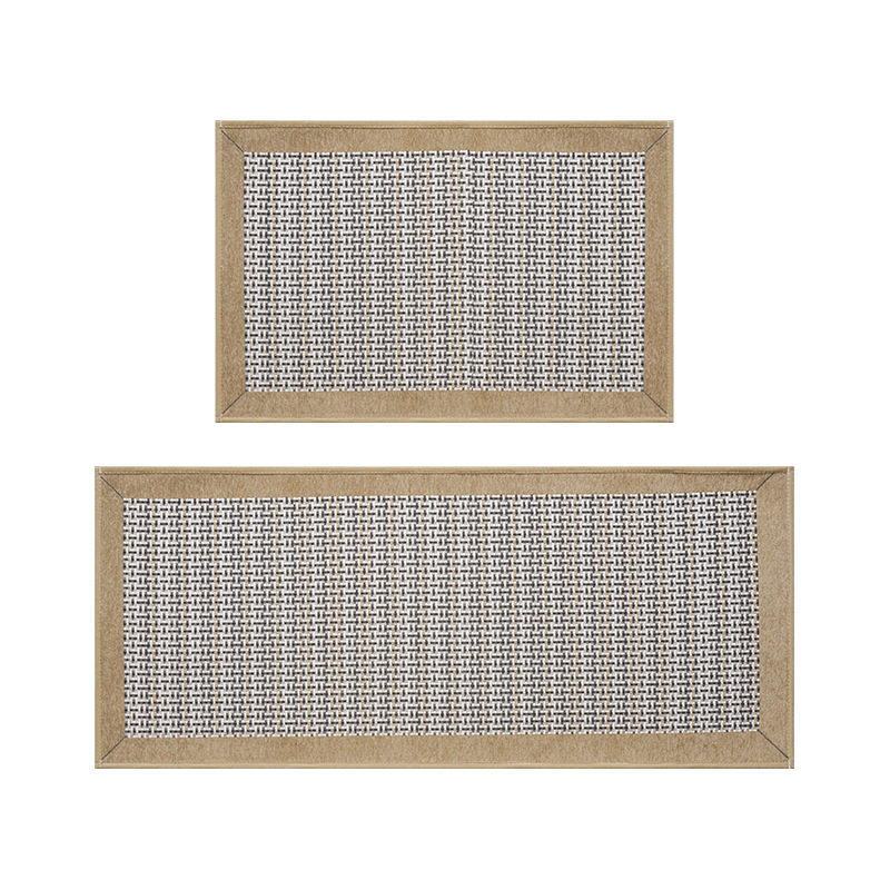 厨房地垫吸水吸油家用防滑脚垫防水防油免洗可擦耐脏地毯编织垫子