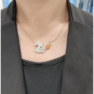 【新年】生肖兔子项链女耳环手镯女中国风红绳水晶饰品圣诞节礼物