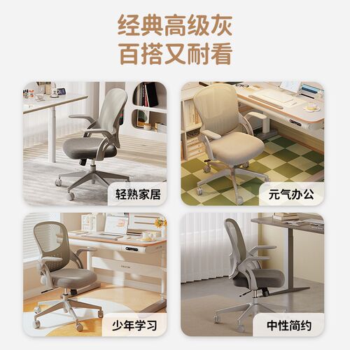 乐歌体工学电脑椅书桌办公椅转椅升降座椅升降扶手