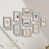 照片墙装 饰相框挂墙免打洗照片九框卧室客厅墙面相册墙