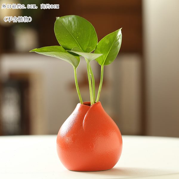 句号水培多肉陶瓷花瓶绿萝铜钱草创意桌面家居摆件花盆客厅茶几