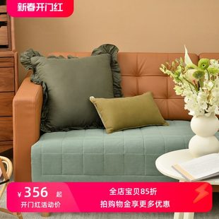 小镇靠背巾春全棉四季 沙发布艺布防滑巾阳巾 通用欧式 沙发全盖美式