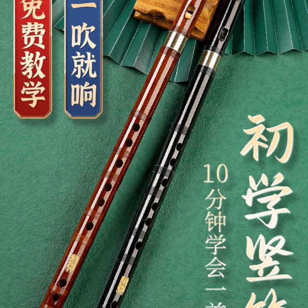 竖笛乐器自学初学6孔六竹笛子演凑儿童小学生专业入门无膜孔直笛