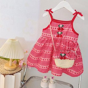 吊带宝宝婴儿上衣裙子天女童夏周岁礼服公主裙洋气 连衣裙女裙夏季