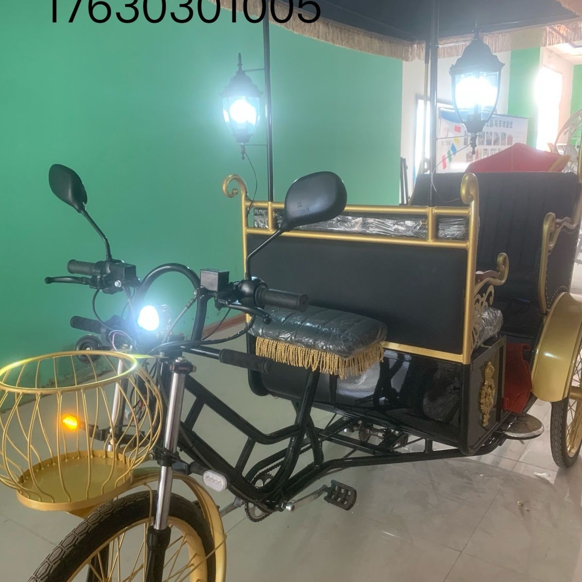 复古电动人力双用款三轮