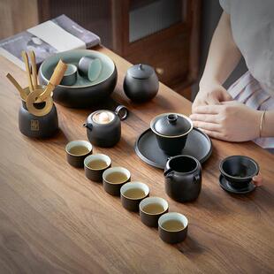 功夫茶具套组家用客厅陶瓷泡茶壶轻奢中式高档现代简约茶杯礼盒装