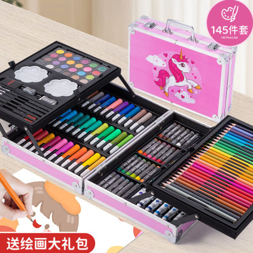 儿童画画工具绘画水彩笔彩色全礼盒创意美术