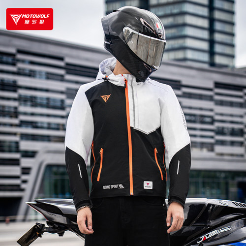 摩多狼摩车风衣男款保暖防风车服通勤骑士服外秋冬款