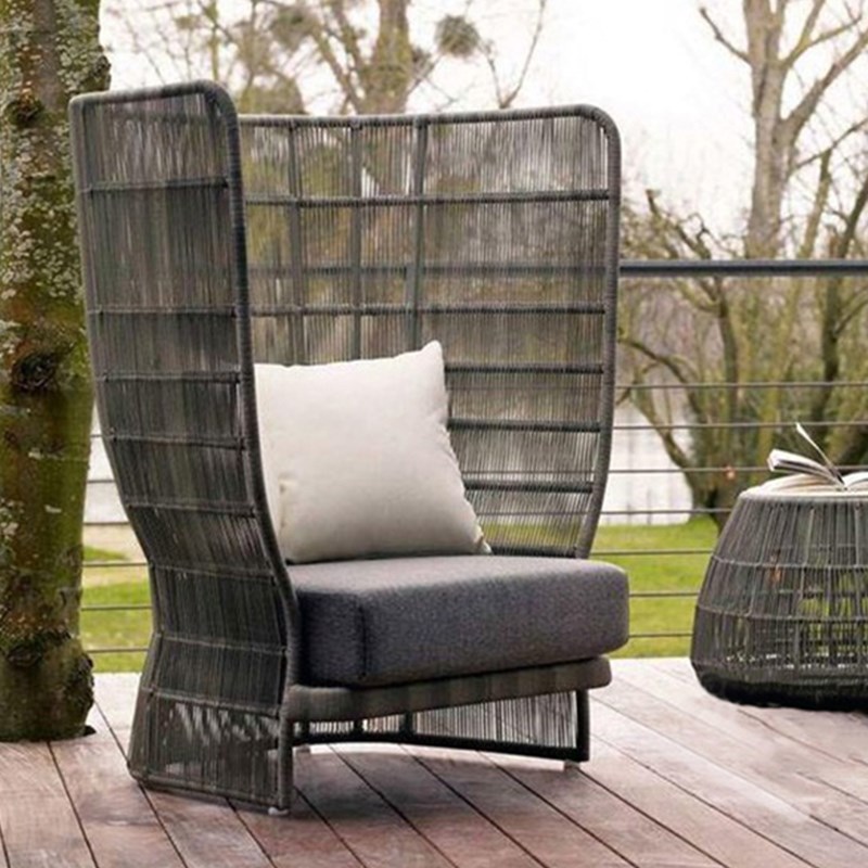 莫家户外编藤沙发别墅阳光房庭院北欧创意休闲沙发椅拍摄道具藤椅