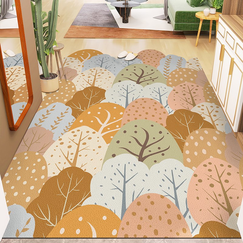 绿植pvc地垫家用入户门地垫进门玄关脚垫免擦洗可裁剪门垫地毯