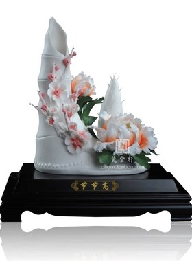 节节高 德化白瓷瓷花花卉植物摆件工艺品装饰品家居摆设创意礼品