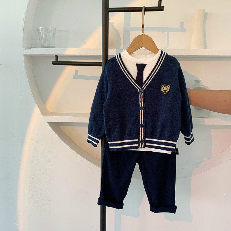 辰妈男童西装套装网红学院风两件套儿童男宝宝背心衬衫开衫外套,童装/婴儿装/亲子装,西服/小西装,淘宝优惠券,粉丝福利购,淘宝优惠卷