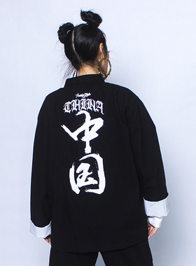 Funkystyle中国风外套男唐装夹克盘扣复古中山中式上衣国潮春秋季