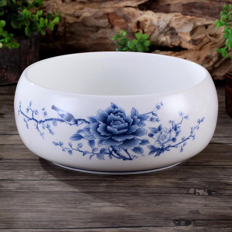 高温陶瓷青花盆鱼缸容器大号烟灰缸茶洗杯洗笔洗盆栽水仙花盆水洗,餐饮具,茶道/零配,淘宝优惠券,粉丝福利购,淘宝优惠卷