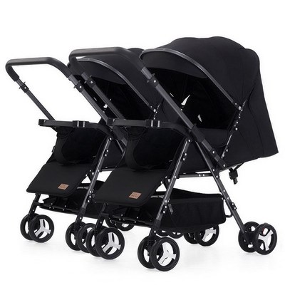 双胞胎婴儿推车双向轻便一键折叠可拆分可坐躺二胎宝宝双人手推车