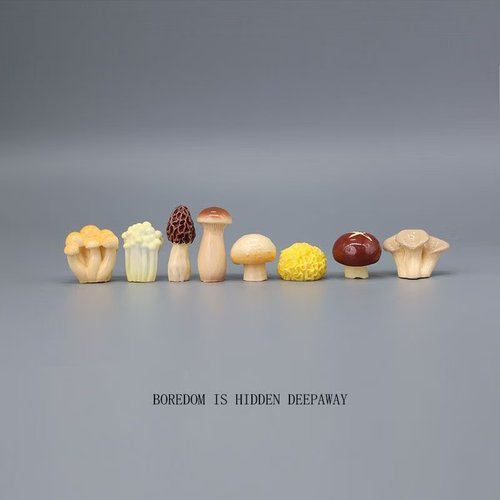 可爱菌菇治愈电脑桌面日式工位