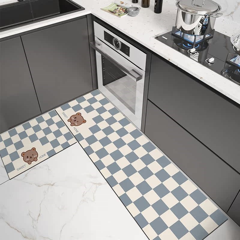 厨房专用地垫硅藻泥吸油吸水垫长条防滑踩脚垫门口防水垫子可裁剪