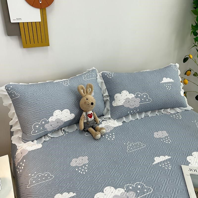 花边夹棉枕套一对装水洗棉枕头套单人学生宿舍枕套四季通用,床上用品,枕套,淘宝优惠券,粉丝福利购,淘宝优惠卷