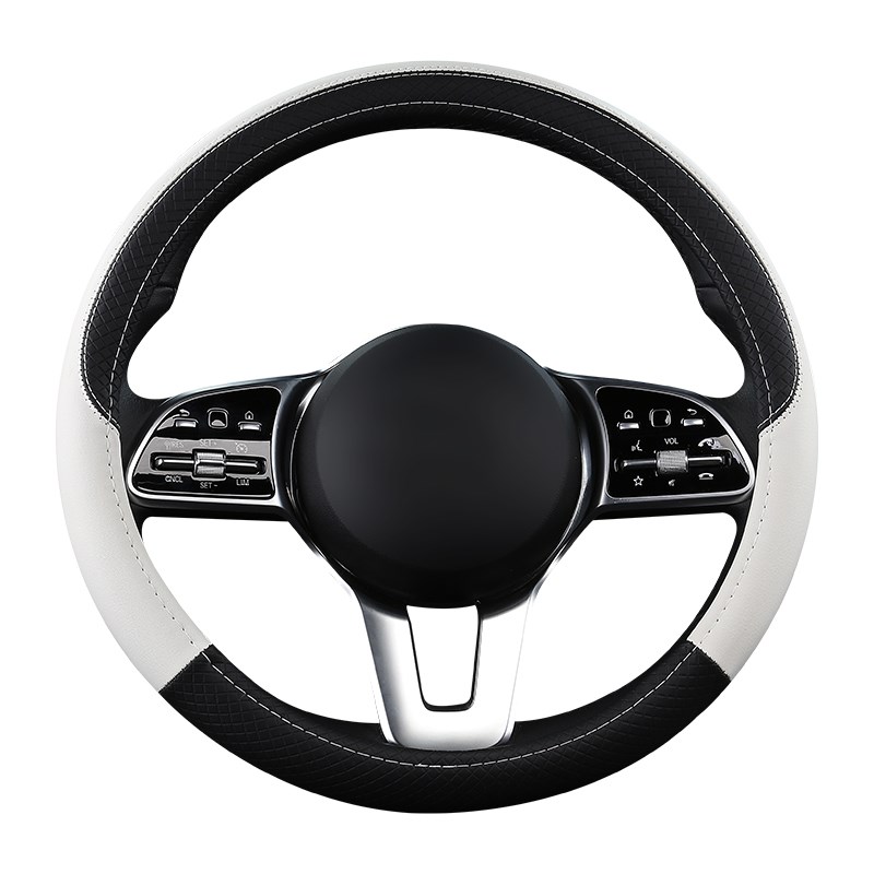 汽车方向盘套 四季通用 耐磨皮革吸汗防滑网红高档汽车把套不打滑