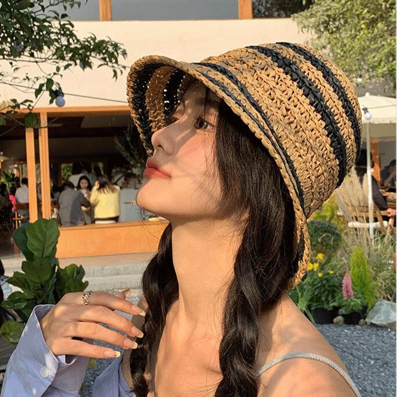 夏季草帽假发可拆卸长卷发麻花辫双扎自然逼真哑光中长发全头假发