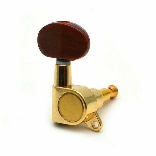 金色民谣木吉他双边弦准弦钮上弦器3左3右椭圆全封闭琴头钮调弦钮